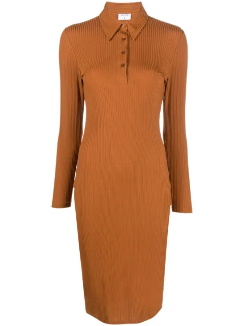 Filippa K vestido estilo playera tipo polo de canalé