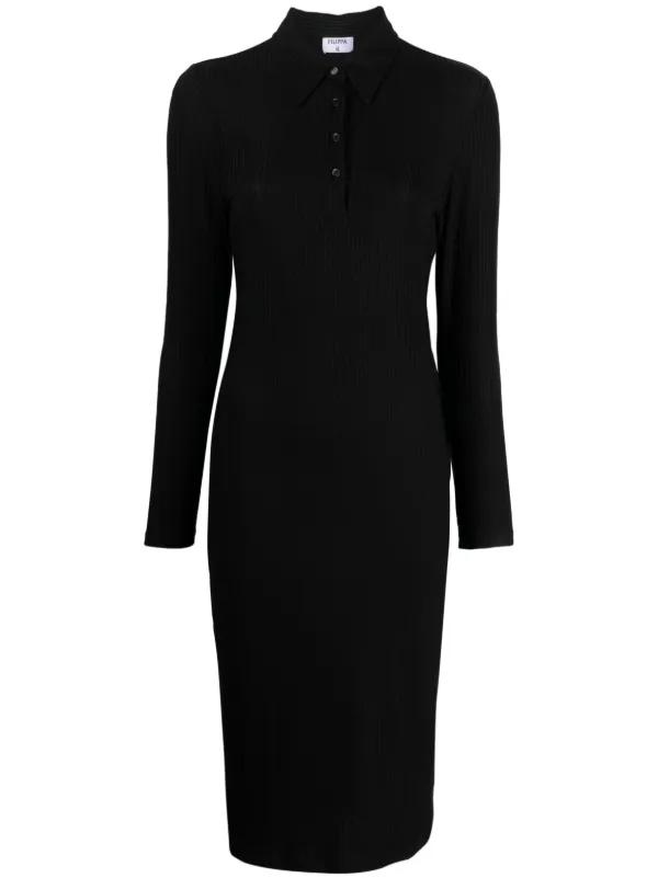 Filippa K Ribbed Jersey Polo Dress Farfetch