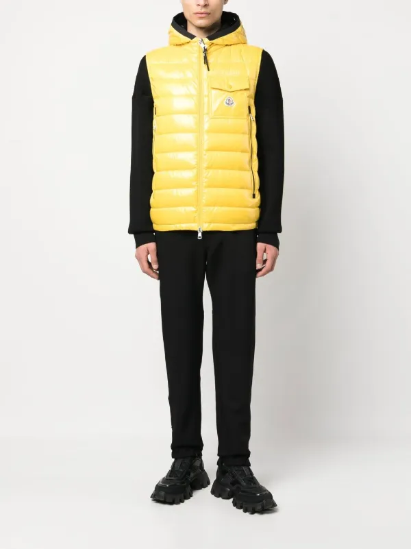 Moncler Chest logo-patch Padded Gilet | Yellow | FARFETCH