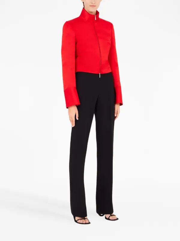 Ferragamo straight-leg Pleated Trousers | Black | FARFETCH BH