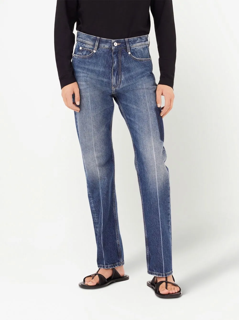 Ferragamo Straight-leg Denim Trousers In Blau