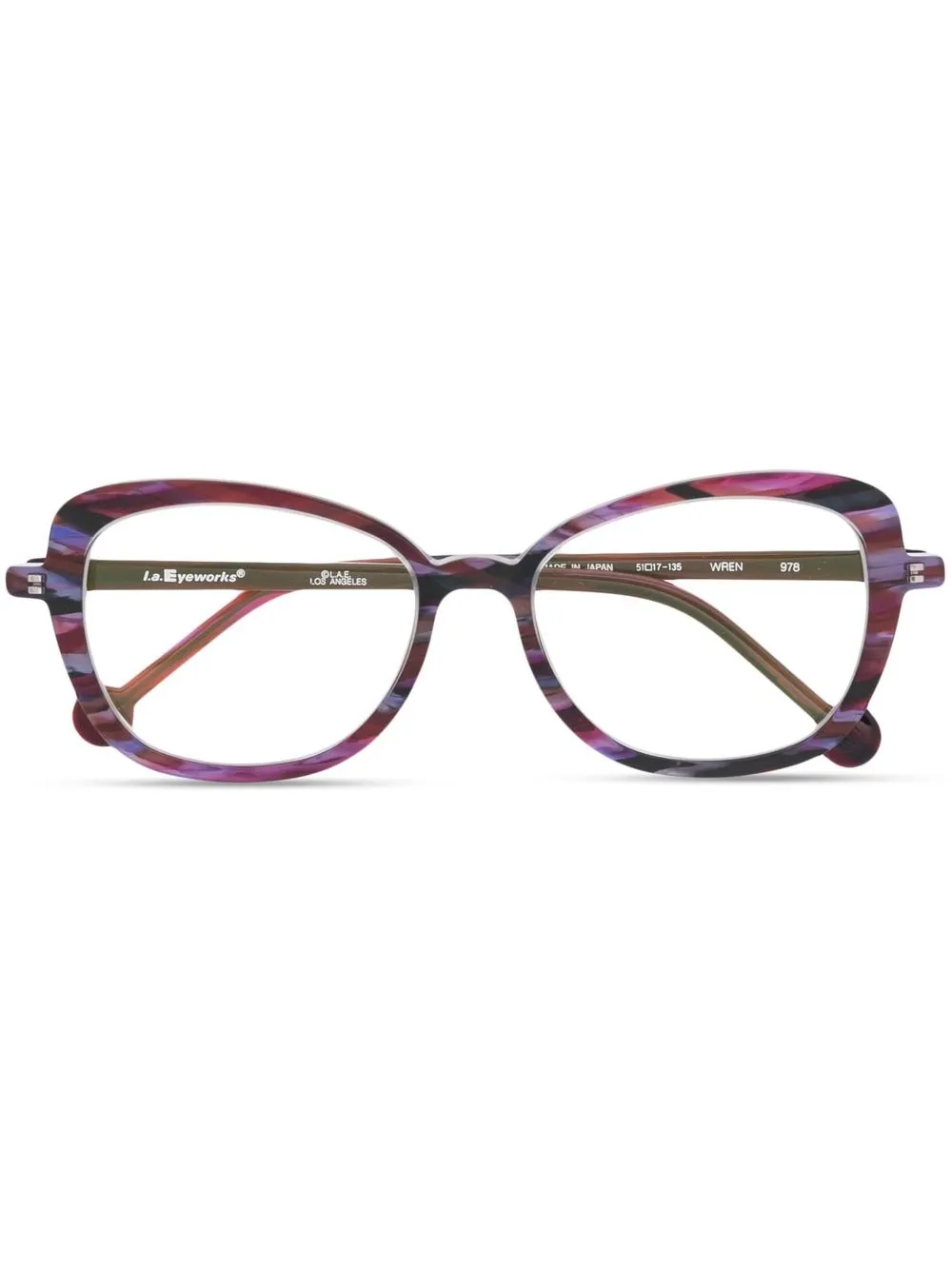 

L.A. EYEWORKS Wren cat-eye glasses - Red