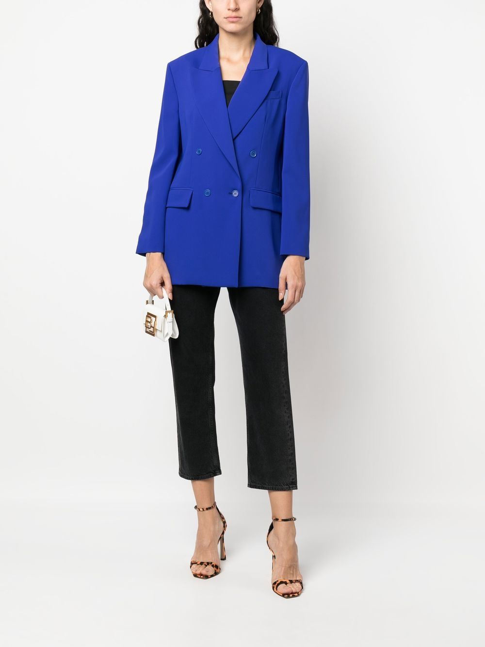 P.A.R.O.S.H. Blazer met dubbele rij knopen - Blauw