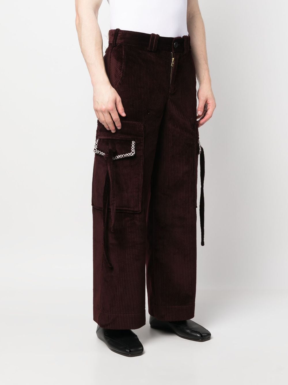 Shop S.s.daley Dennis Straight-leg Trousers In Red