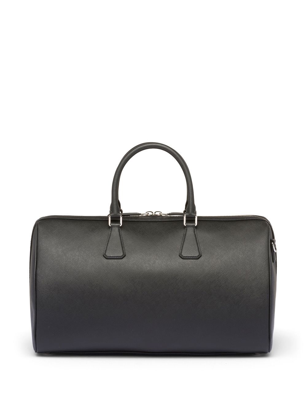 Shop Prada Saffiano Leather Holdall In 黑色