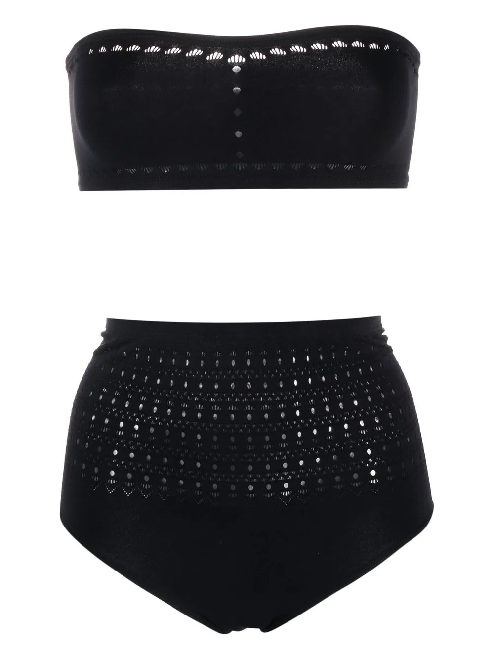 Alaïa perforated-detail two-piece bikini | Blue | Image 1