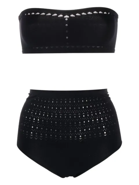Alaïa perforated-detail two-piece bikini