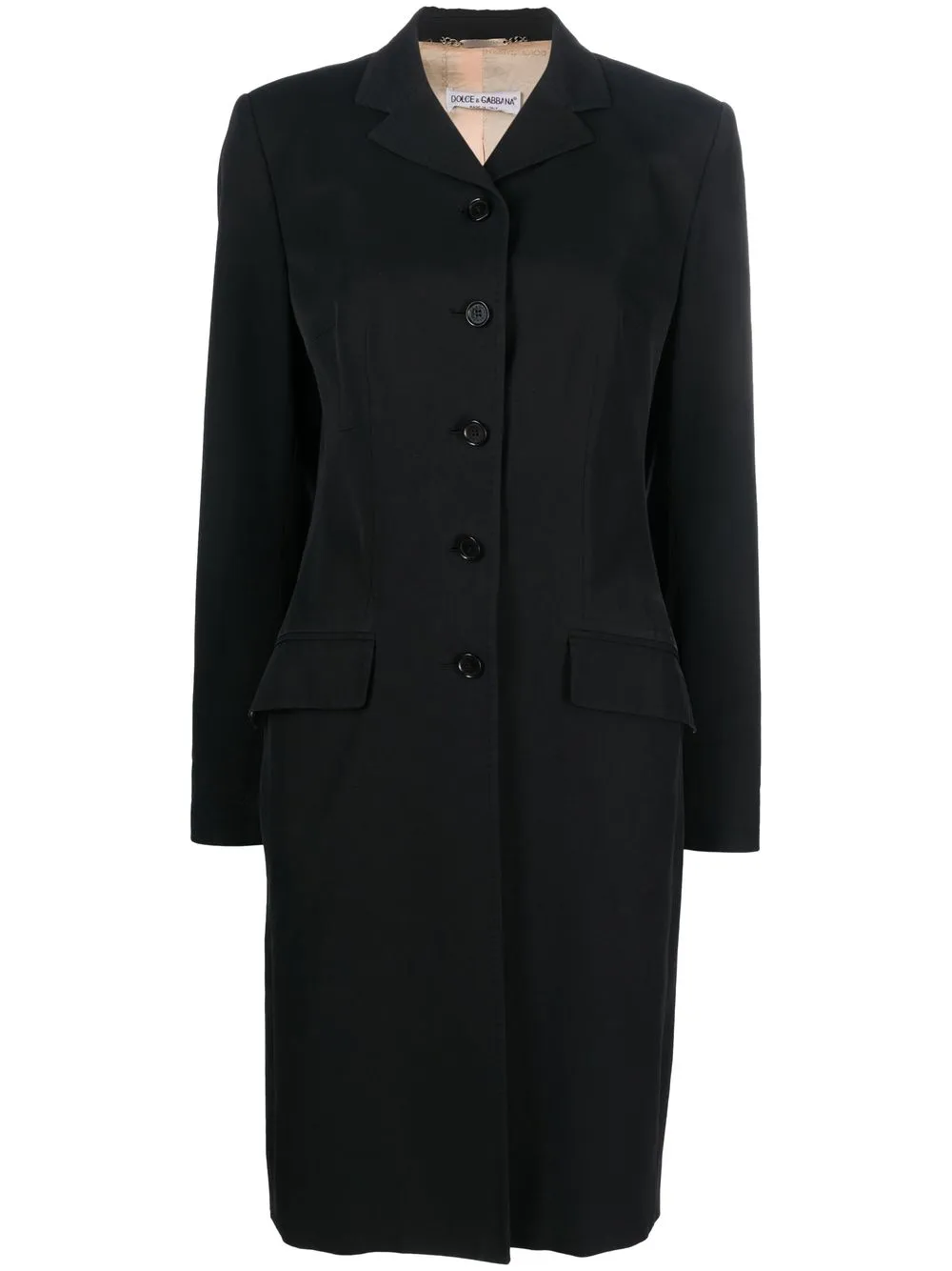 

Dolce & Gabbana Pre-Owned 1990 single-breasted coat - Black