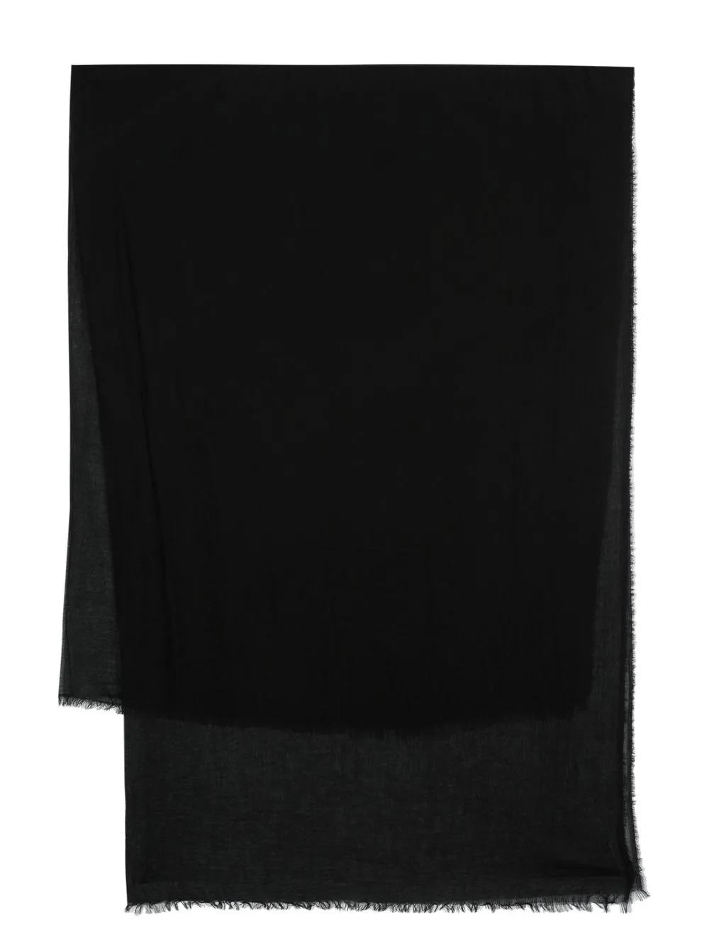 

Faliero Sarti mascada de seda deshilachada - Negro