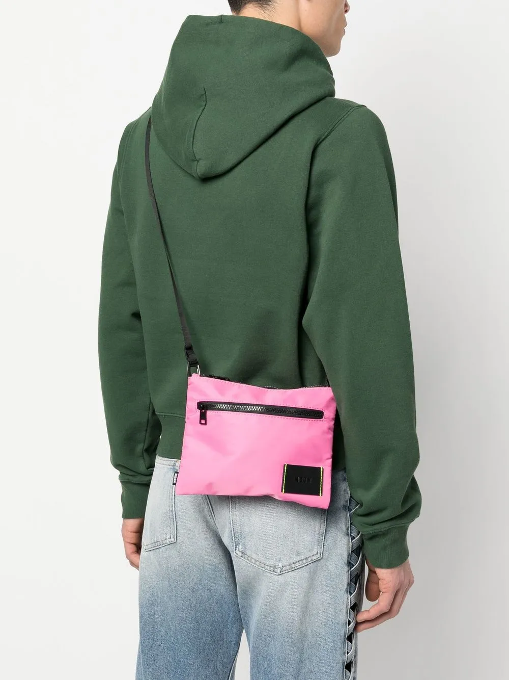 MSGM Crossbodytas met logopatch - Roze