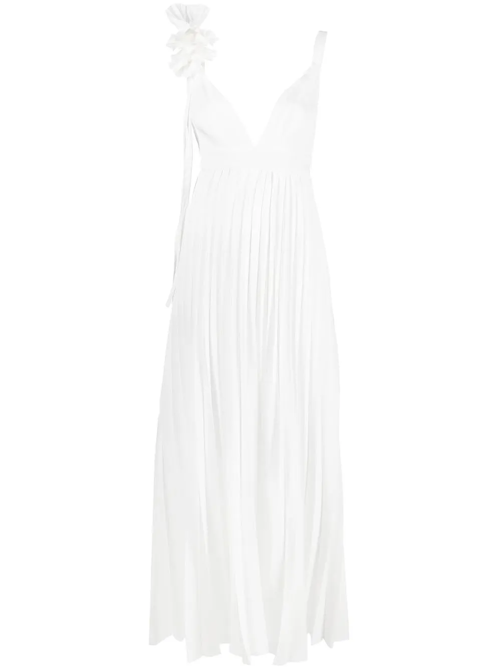 P.a.r.o.s.h Pleated Sleeveless Dress In Weiss