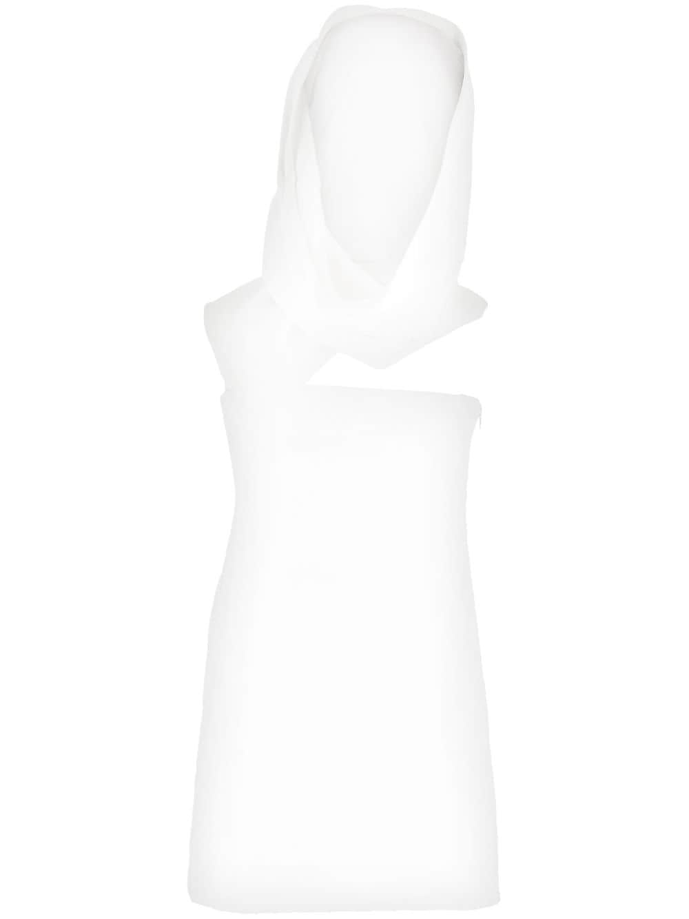 Ferragamo Einschultriges Minikleid In White