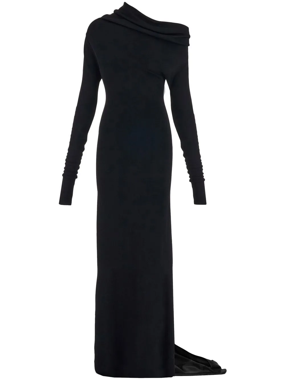 Ferragamo One Shoulder Dress In Black