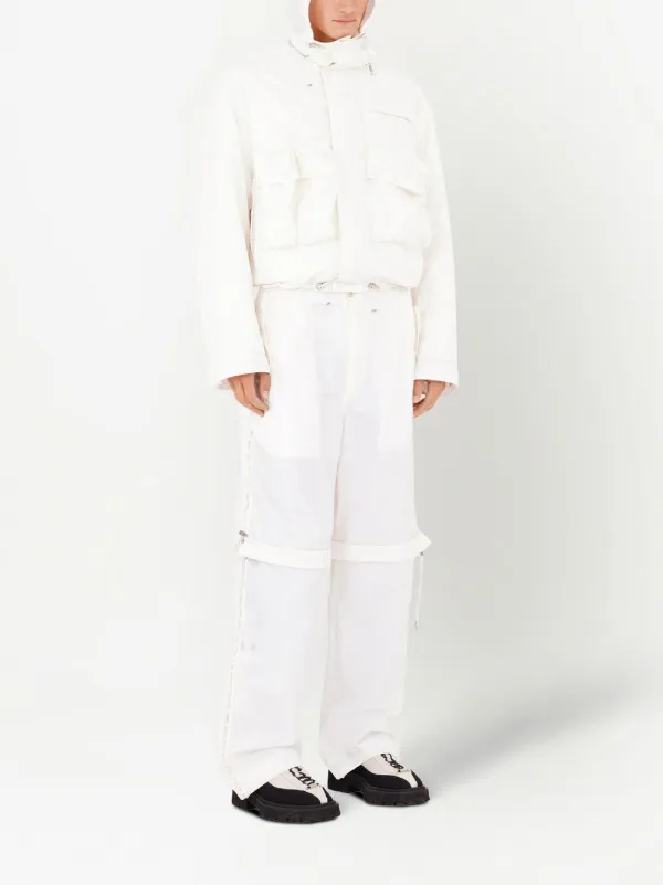 Ferragamo elasticated-waist Cargo Pants | White | FARFETCH JO