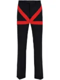 Ferragamo graphic-print tailored trousers - Black