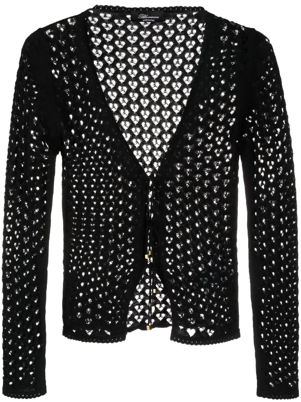 

Blumarine semi-sheer cotton cardigan - Black