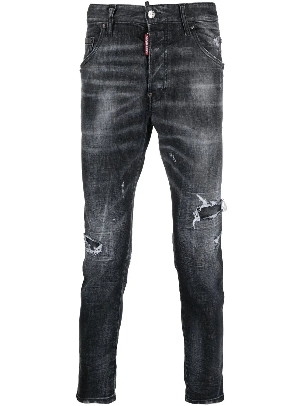 

Dsquared2 distressed-effect straight-leg jeans - Black