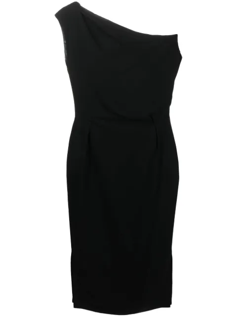 Alexandre Vauthier vestido midi drapeado con hombro descubierto
