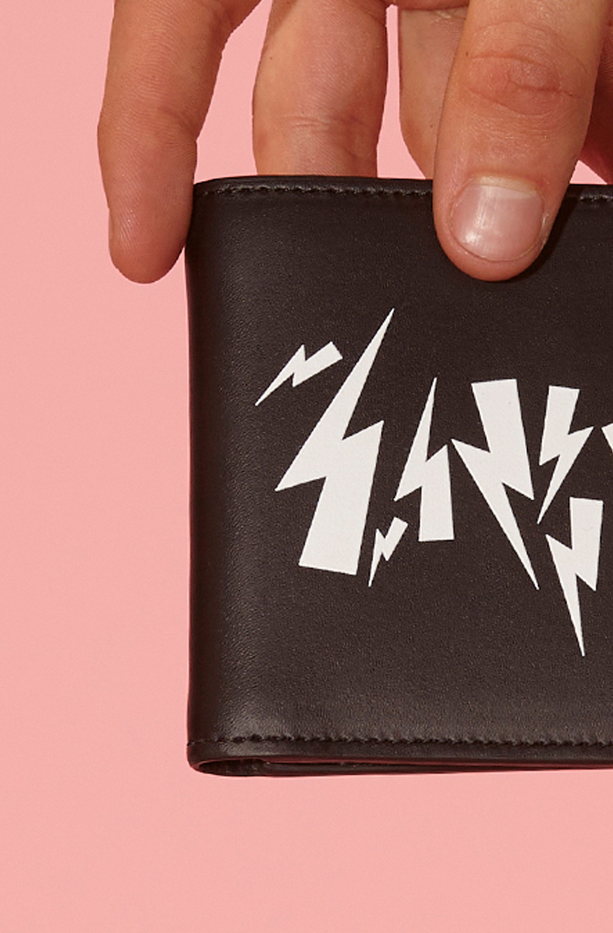 Jumbled Bolts Leather Bifold Wallet