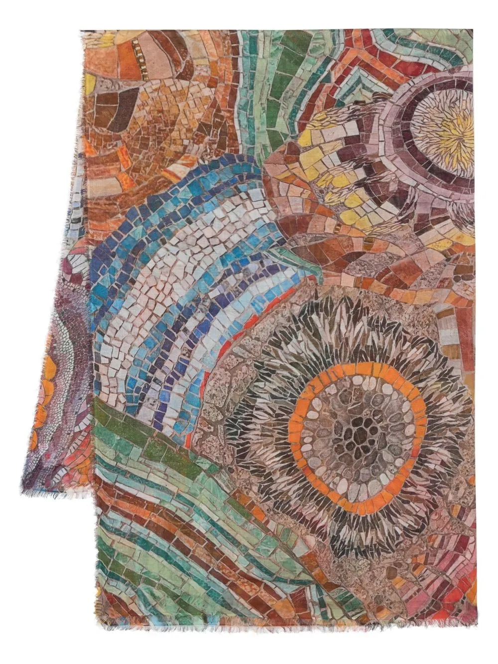 

Faliero Sarti Mosaico mosaic-print scarf - Orange