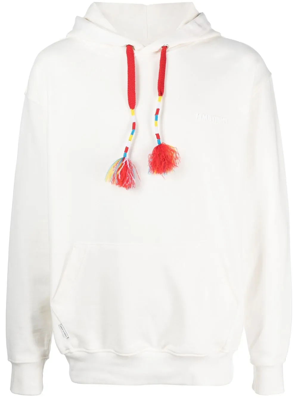 

Family First logo-print drawstring hoodie - White