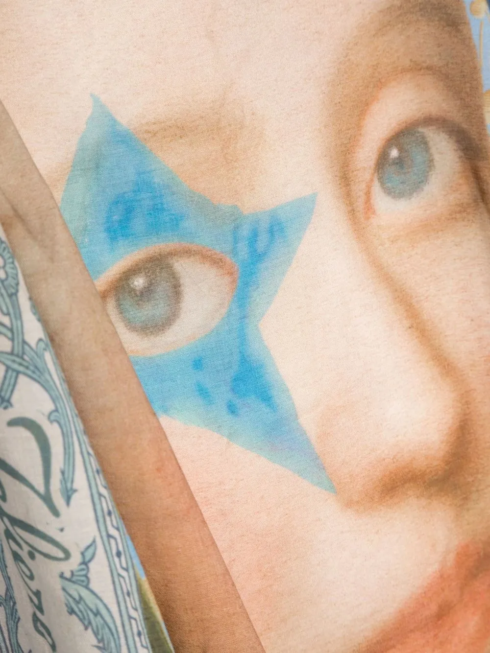 Faliero Sarti X Coreterno Born Graphic Print Scarf In Blau