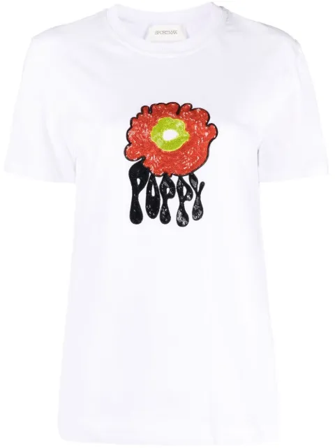 Sportmax graphic-print cotton T-shirt