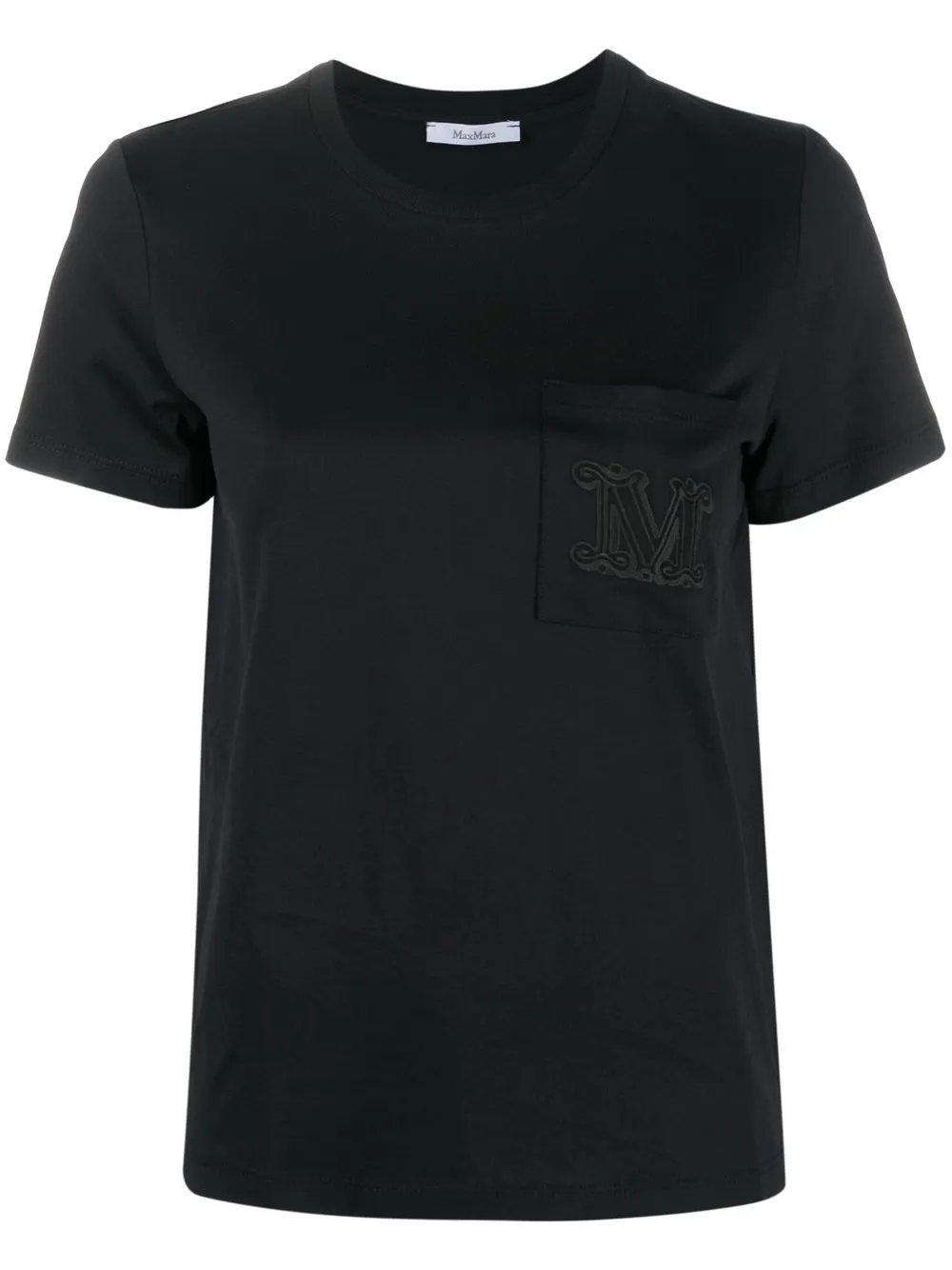 Max Mara T-shirt met borstzak Zwart