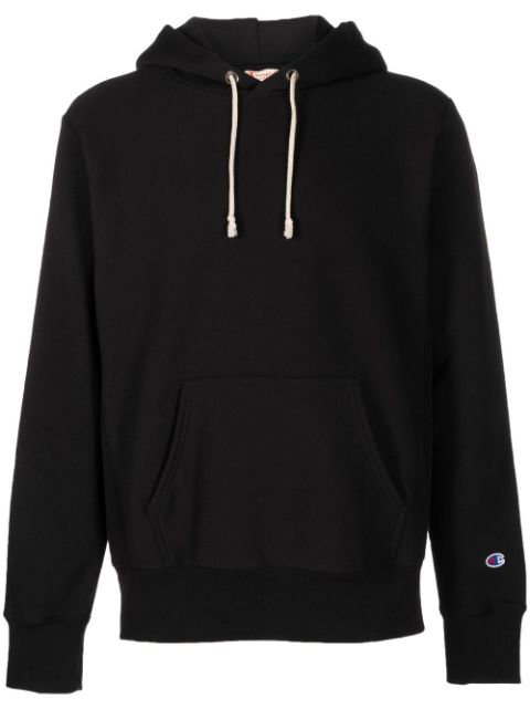 Champion - logo-patch drawstring hoodie