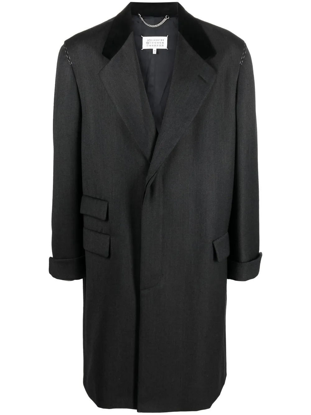 Shop Maison Margiela Work-in-progress Wool Coat In 灰色