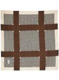 Saint Laurent square-shape silk scarf - Neutrals