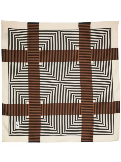 Saint Laurent mascada de seda cuadrada