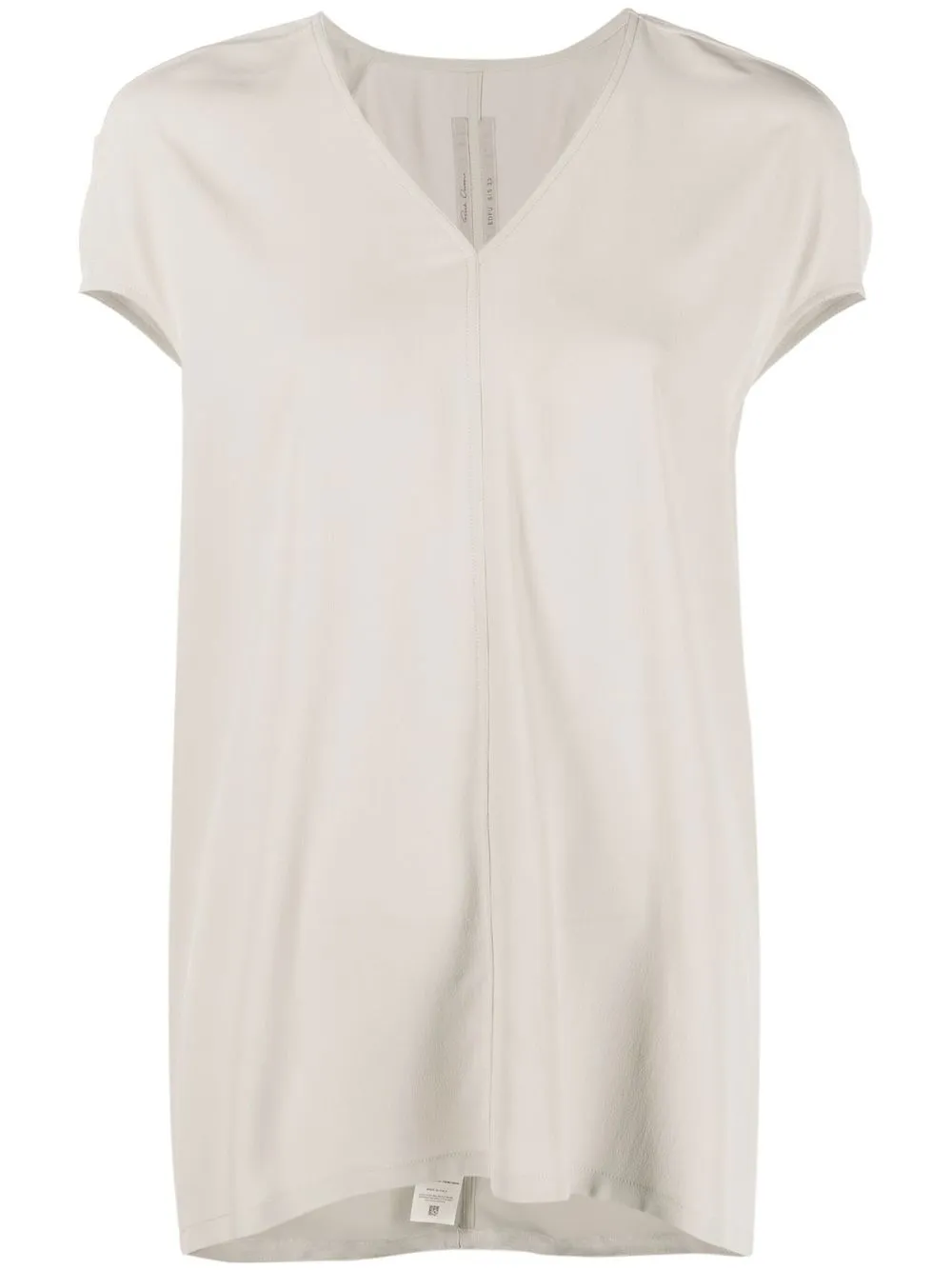 

Rick Owens playera manga corta con cuello en V - Neutro