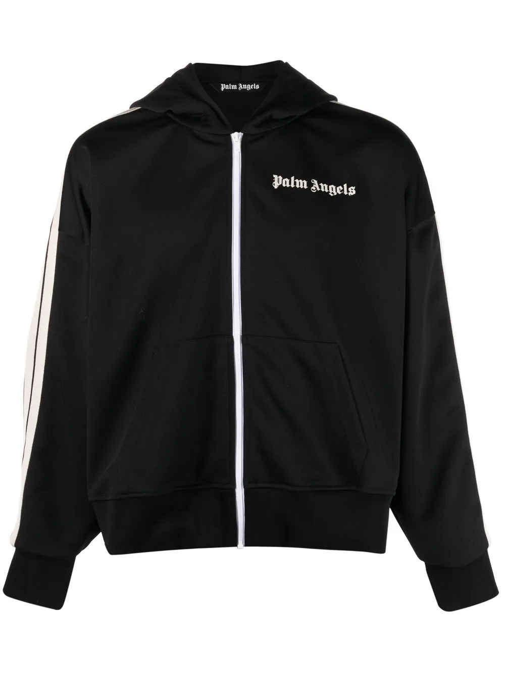 

Palm Angels stripe-detail zip-up hoodie - Black