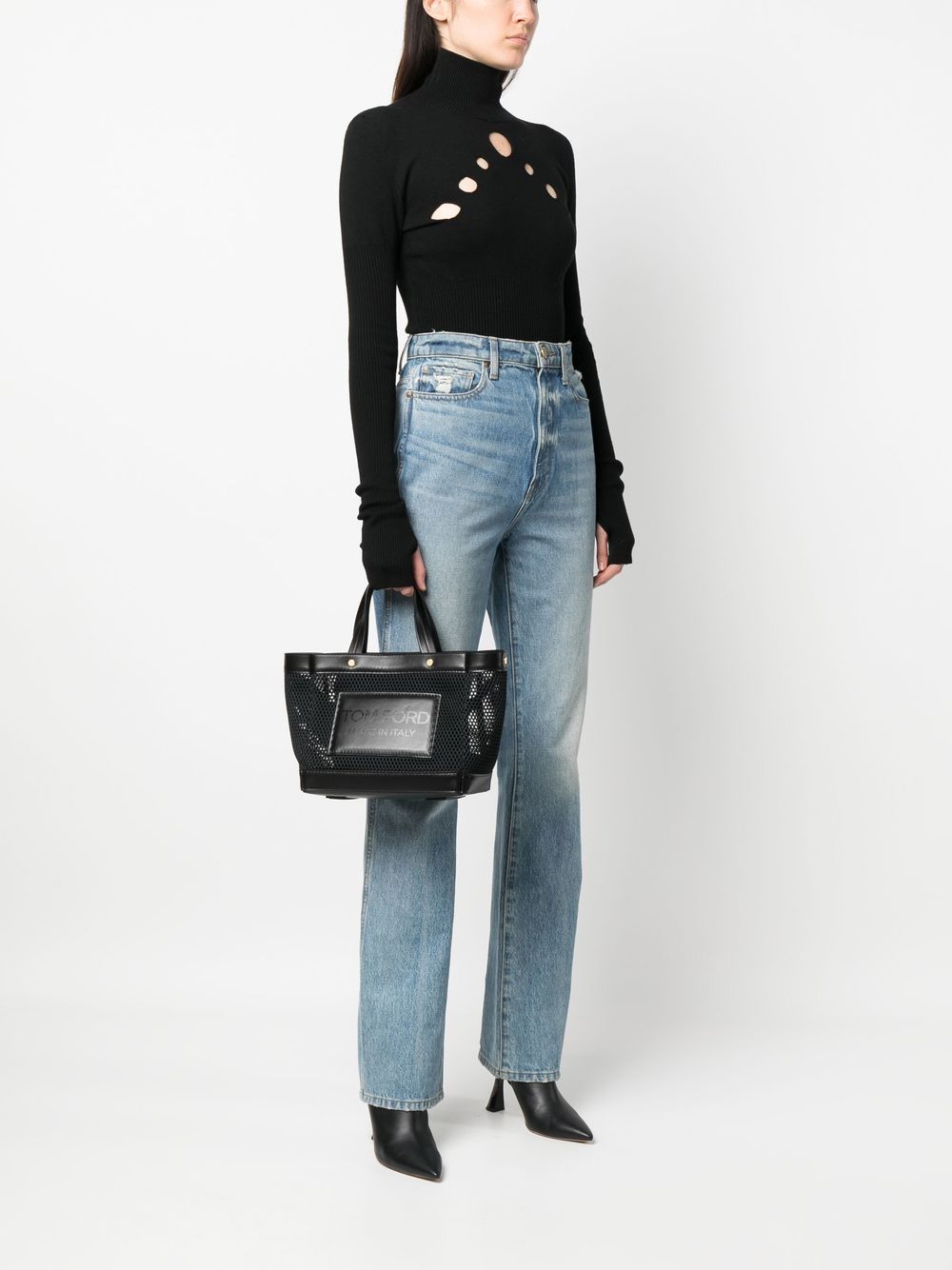 TOM FORD Leren shopper - Zwart