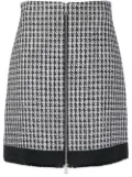 Moncler tweed A-line skirt - White