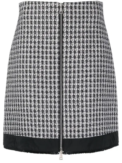 Moncler tweed A-line skirt