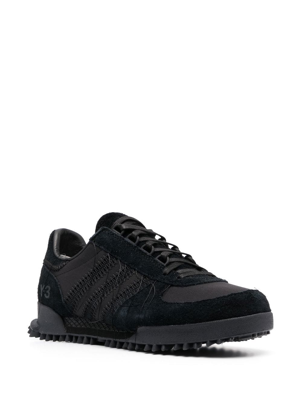 Shop Y-3 Marathon Low-top Sneakers In 黑色
