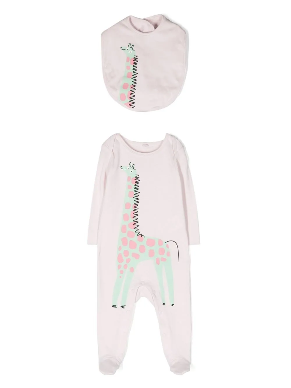 

Stella McCartney Kids giraffe-print babygrow set - Pink