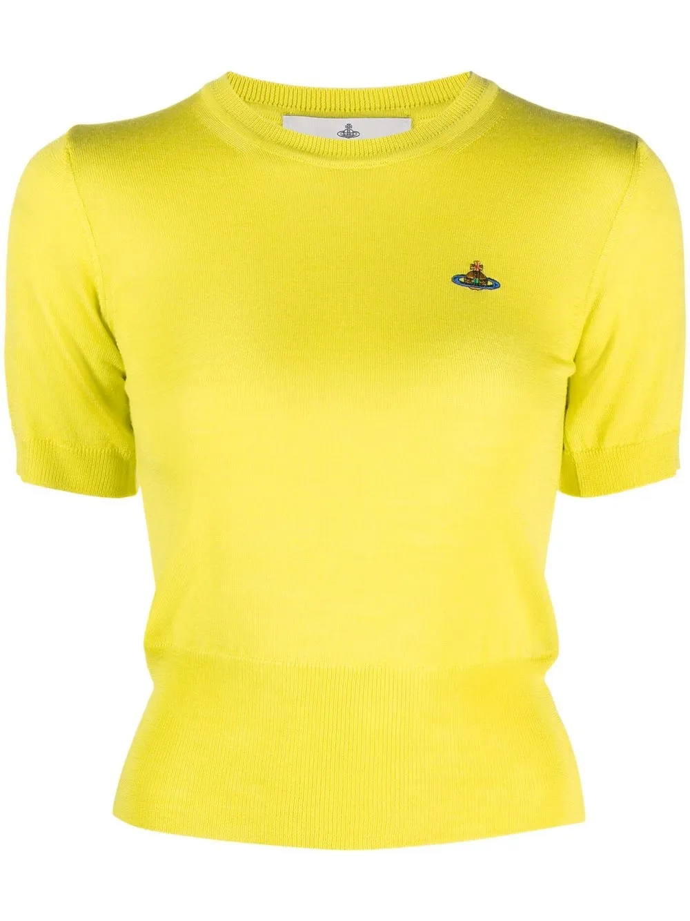 

Vivienne Westwood embroidered-Orb knit top - Yellow