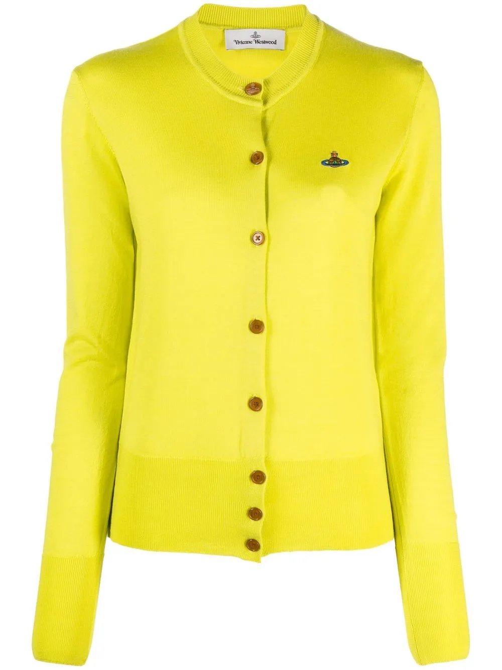 

Vivienne Westwood Bea Orb-embroidered cardigan - Yellow