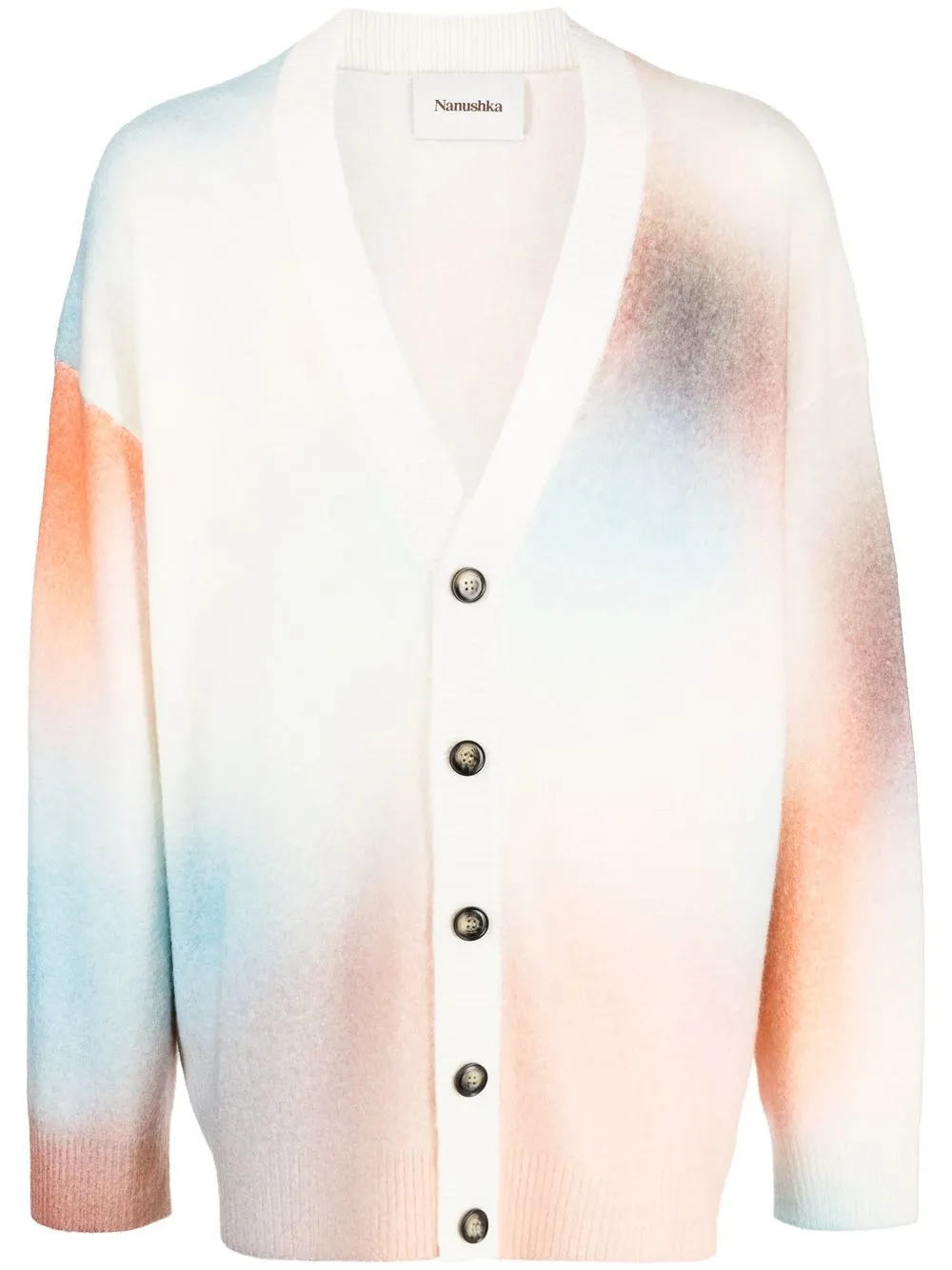 

Nanushka gradient-effect button-fastening cardigan - Pink