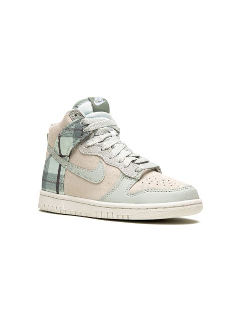 Nike Kids - Dunk High Plaid - Summit White sneakers