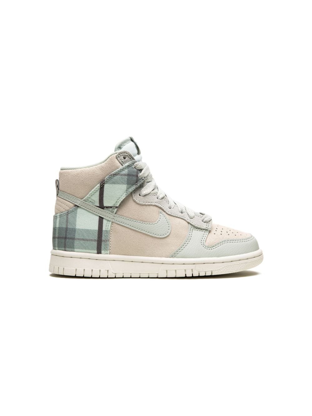 Nike Kids Dunk High geruite sneakers - Beige