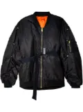 marina yee logo-patch fold bomber jacket - Black