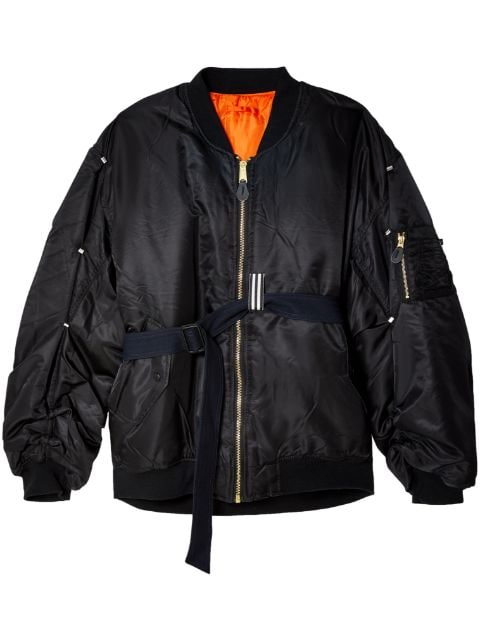 marina yee logo-patch fold bomber jacket