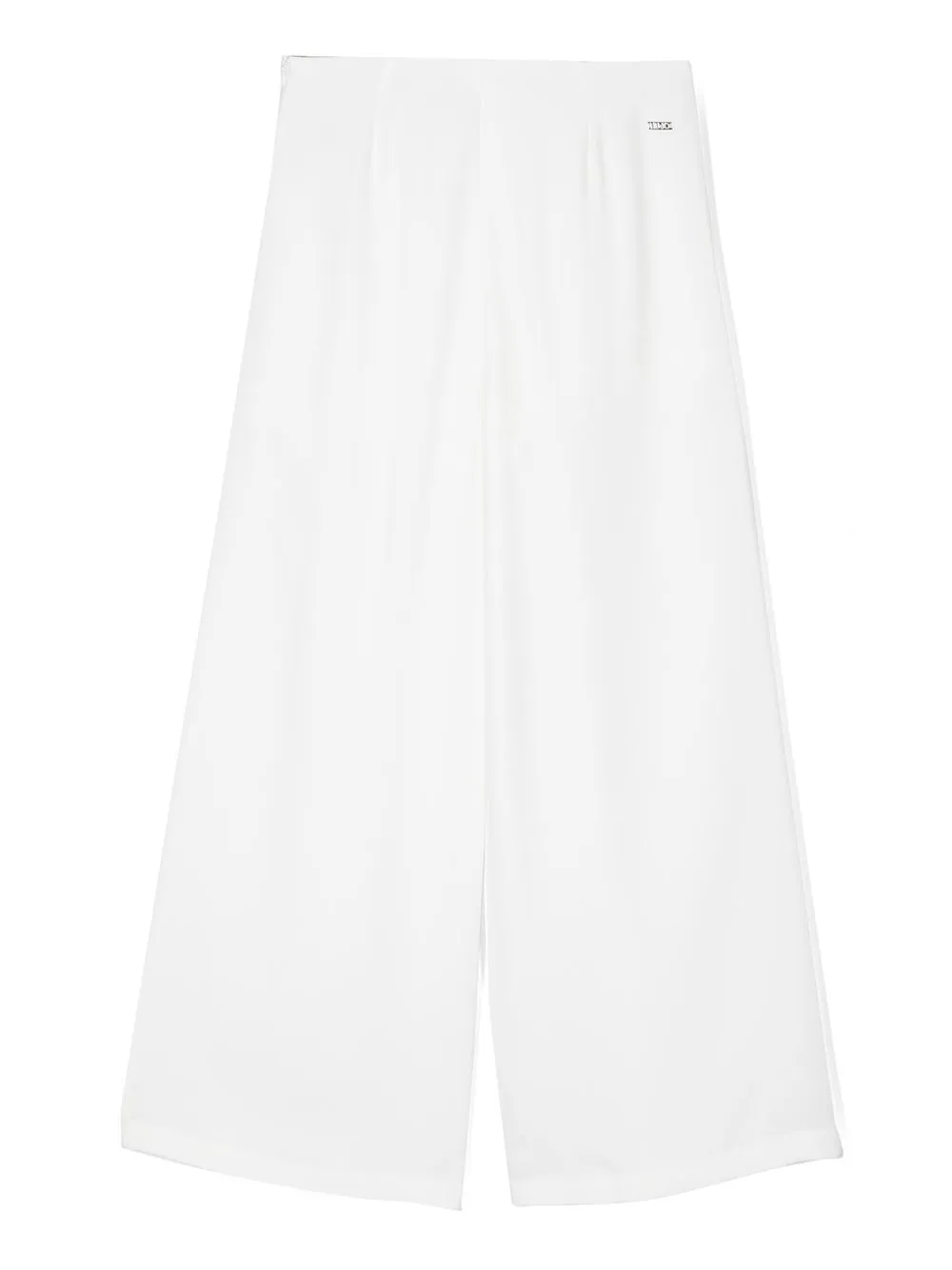 

LIU JO logo-plaque flared trousers - White