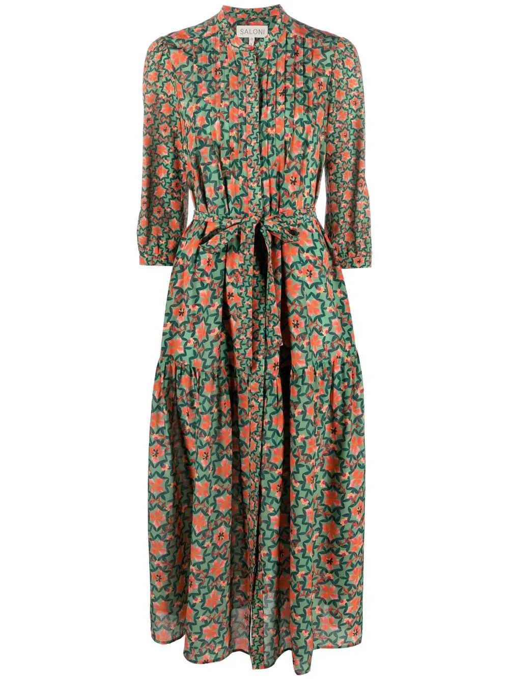 

Saloni vestido camisero con motivo de flores - Verde