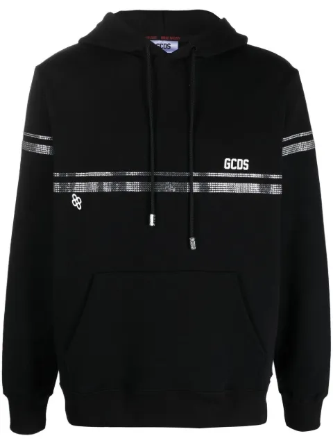 GCDS hoodie con detalles de cristal 