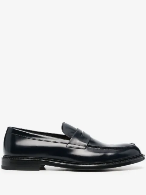 Doucal's mocassins en cuir à bout en amande